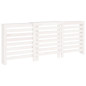 Cache radiateur Blanc 210x21x85 cm Bois massif de pin