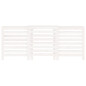 Cache radiateur Blanc 210x21x85 cm Bois massif de pin