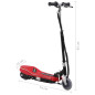 Trottinette électrique avec LED 120 W Rouge