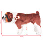 Jouet en peluche Chien de race Bulldog Marron et blanc XXL