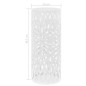 Porte parapluie Feuilles Acier Blanc 