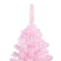 Arbre de Noël artificiel pré éclairé et boules rose 150 cm PVC