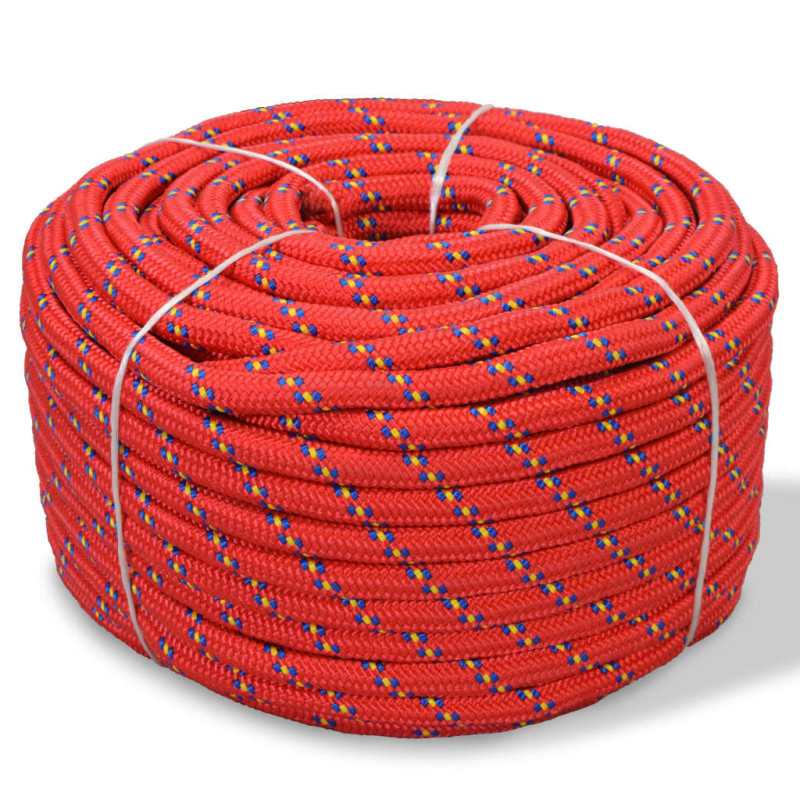 Corde de bateau Polypropylène 14 mm 250 m Rouge