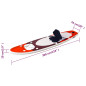 Ensemble de planche SUP gonflable Rouge 300x76x10 cm