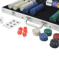 Jeu de poker avec 500 jetons Aluminium