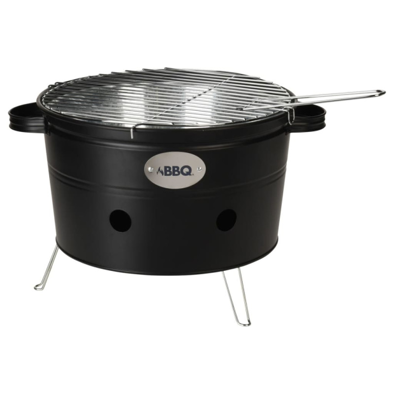 ProGarden Seau à barbecue avec 2 poignées 34,5 cm Noir mat