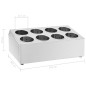 Porte couverts 8 grilles Rectangulaire Acier inoxydable 