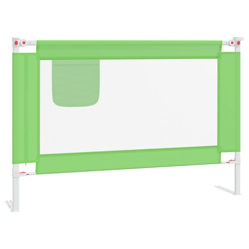 Barrière de sécurité de lit d enfant Vert 100x25 cm Tissu