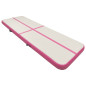 Tapis gonflable de gymnastique avec pompe 300x100x20cm PVC Rose