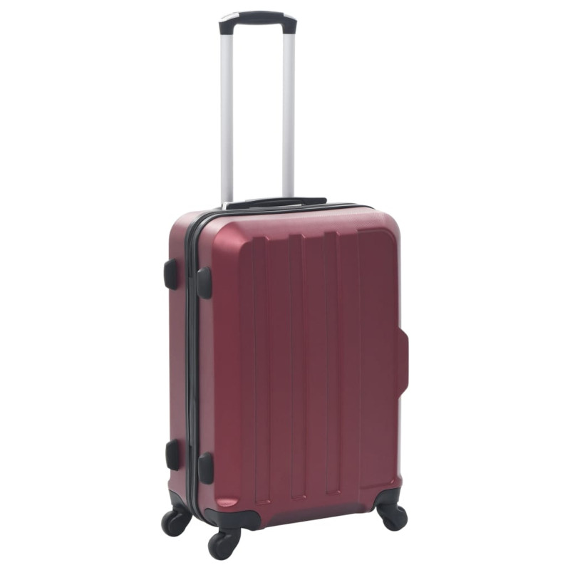 Valise rigide 3 pcs Rouge bordeaux ABS