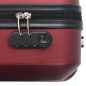 Valise rigide 3 pcs Rouge bordeaux ABS