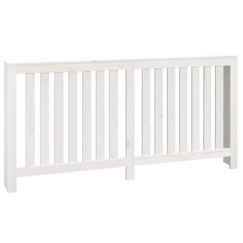 Cache radiateur Blanc 169x19x84 cm Bois massif de pin