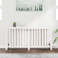 Cache radiateur Blanc 169x19x84 cm Bois massif de pin