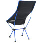 Chaise de camping pliable PVC et aluminium Noir