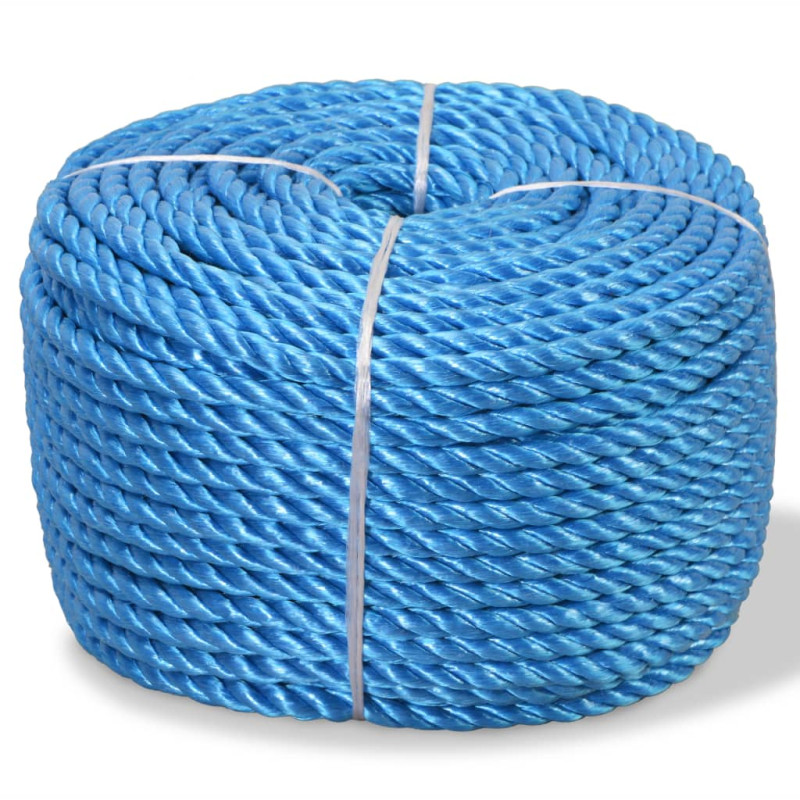 Corde torsadée Polypropylène 10 mm 100 m Bleu