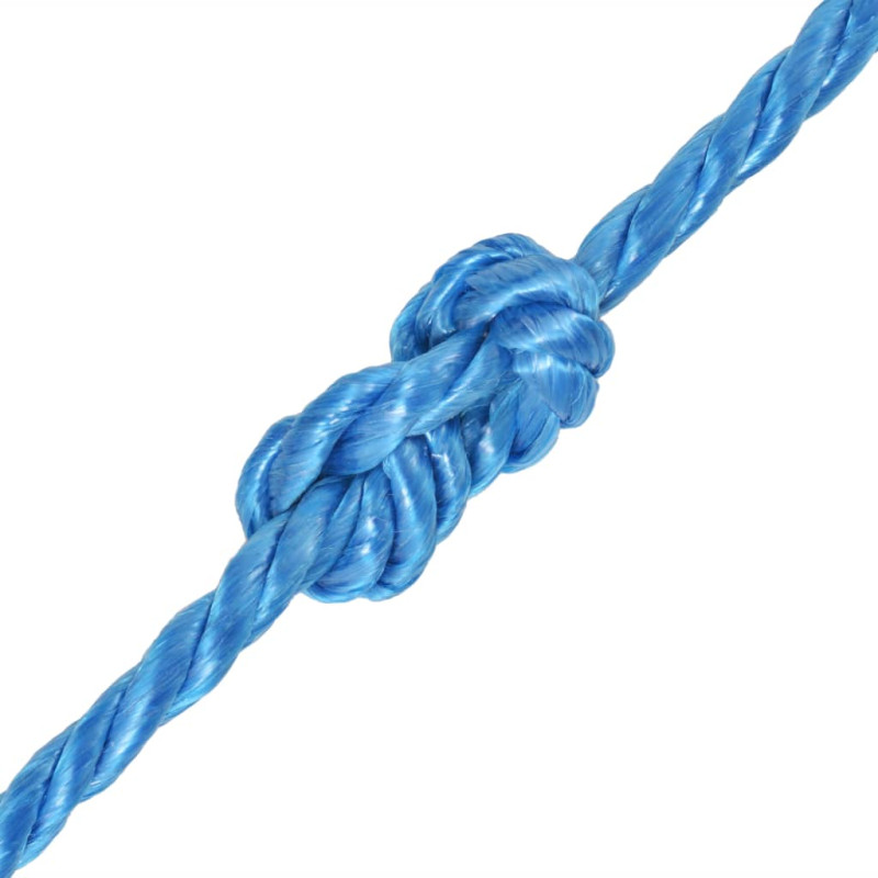 Corde torsadée Polypropylène 10 mm 100 m Bleu