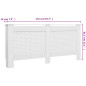 Cache radiateurs 2 pcs Blanc 172x19x81,5 cm MDF