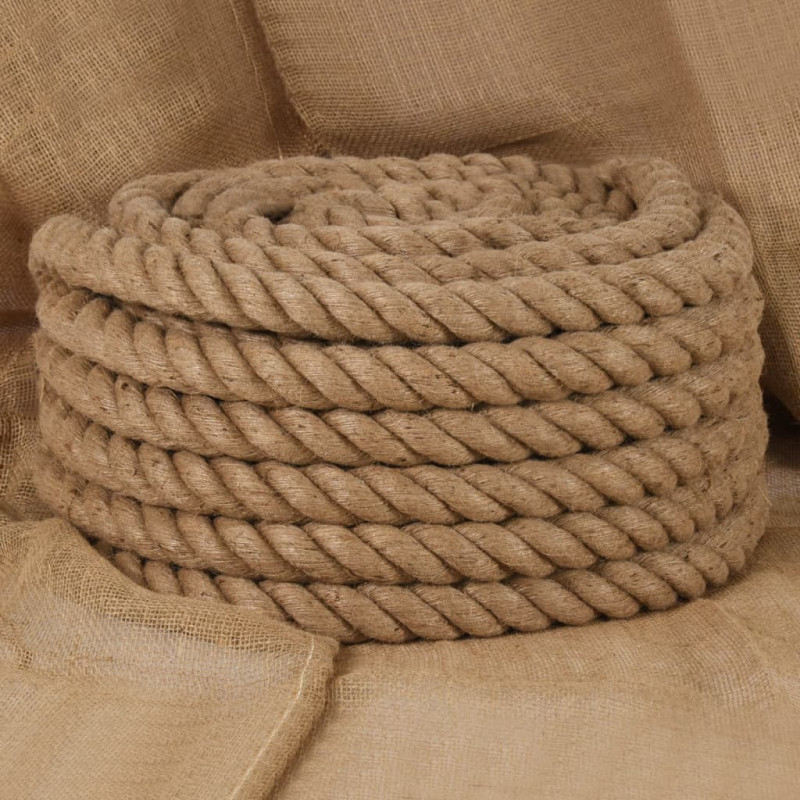 Corde de jute 25 m de long 30 mm d épaisseur