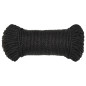 Corde de travail Noir 6 mm 25 m polypropylène