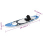 Ensemble de planche SUP gonflable Bleu 360x81x10 cm