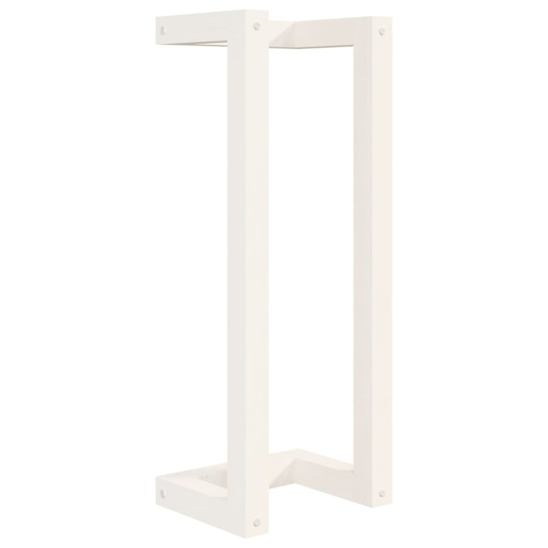 Porte serviette Blanc 23x18x60 cm Bois de pin massif