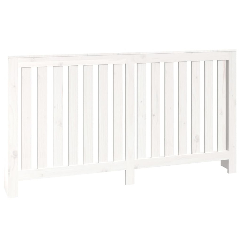 Cache radiateur Blanc 153x19x84 cm Bois massif de pin