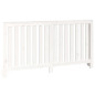 Cache radiateur Blanc 153x19x84 cm Bois massif de pin