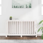 Cache radiateur Blanc 153x19x84 cm Bois massif de pin