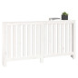 Cache radiateur Blanc 153x19x84 cm Bois massif de pin