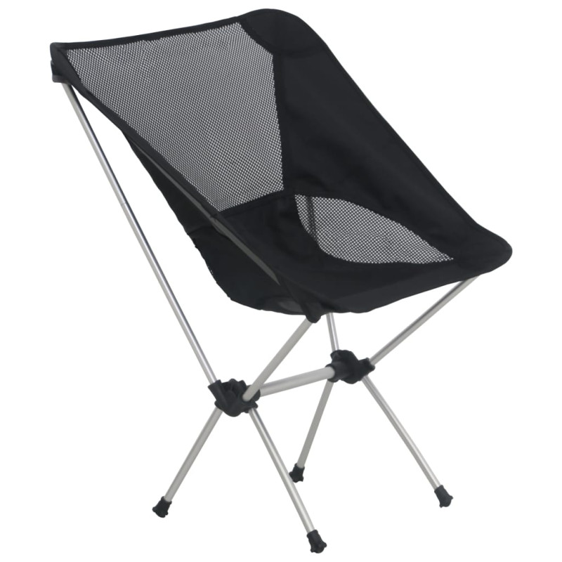 Chaises de camping pliables et sac lot de 2 Aluminium