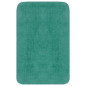 Jeu de tapis de salle de bain 3 pcs Tissu Turquoise