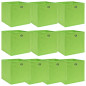 Boîtes de rangement 10 pcs Vert 32x32x32 cm Tissu