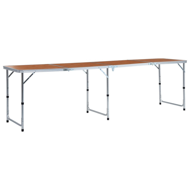 Table pliable de camping Aluminium 240x60 cm