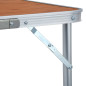 Table pliable de camping Aluminium 240x60 cm