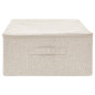 Boîte de rangement Tissu 70x40x18 cm Crème