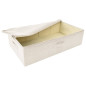 Boîte de rangement Tissu 70x40x18 cm Crème