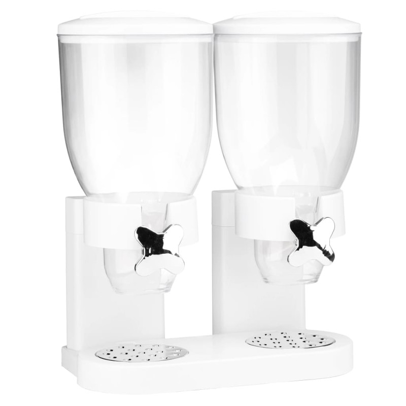 HI Distributeur de céréales duo Blanc 2 x 3,5 L