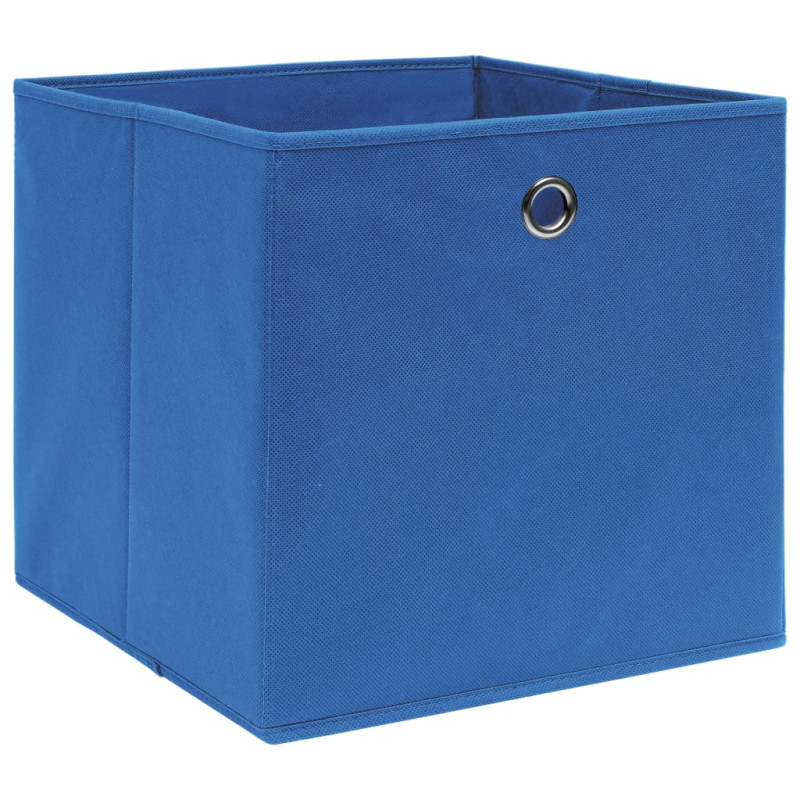 Boîtes de rangement 10 pcs Tissu intissé 28x28x28 cm Bleu