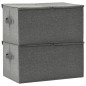 Boîtes de rangement 2 pcs Tissu 50x30x25 cm Anthracite