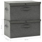 Boîtes de rangement 2 pcs Tissu 50x30x25 cm Anthracite