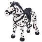 Jouet en peluche Cheval Noir et blanc XXL