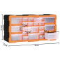 Organisateur multi tiroirs avec 22 tiroirs 49x16x25,5 cm