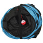 Tunnel pour chats à 3 voies Noir et bleu 90 cm Polyester