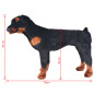 Jouet en peluche Chien de race Rottweiler Marron et noir XXL