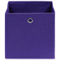 Boîtes de rangement 4 pcs Tissu intissé 28x28x28 cm Violet