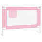 Barrière de sécurité de lit d enfant Rose 100x25 cm Tissu