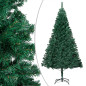 Arbre de Noël artificiel pré éclairé et boules vert 150 cm PVC