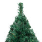 Arbre de Noël artificiel pré éclairé et boules vert 150 cm PVC