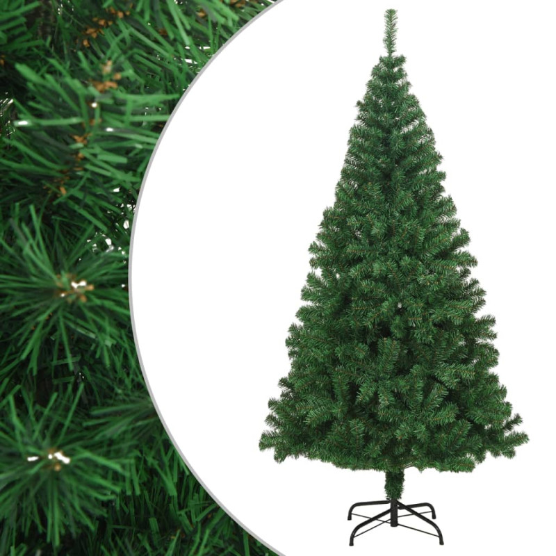 Arbre de Noël artificiel avec branches épaisses vert 210 cm PVC