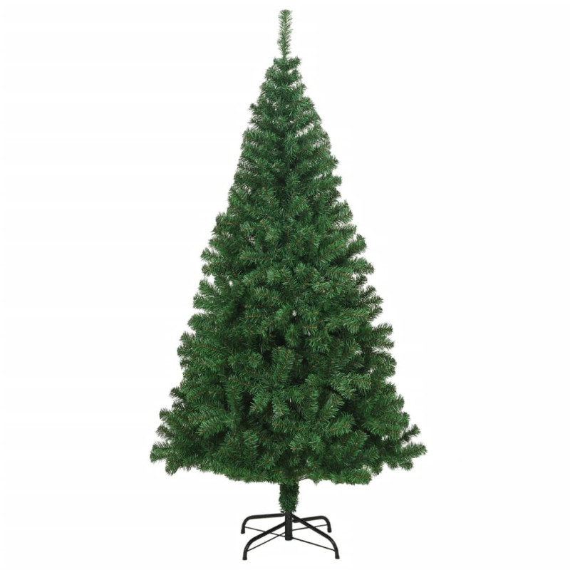 Arbre de Noël artificiel avec branches épaisses vert 210 cm PVC